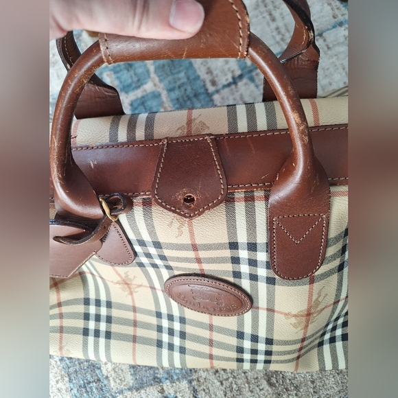 Rare Vintage Burberrys Haymarket Duffle Doctor Bag - Picture 15 of 15